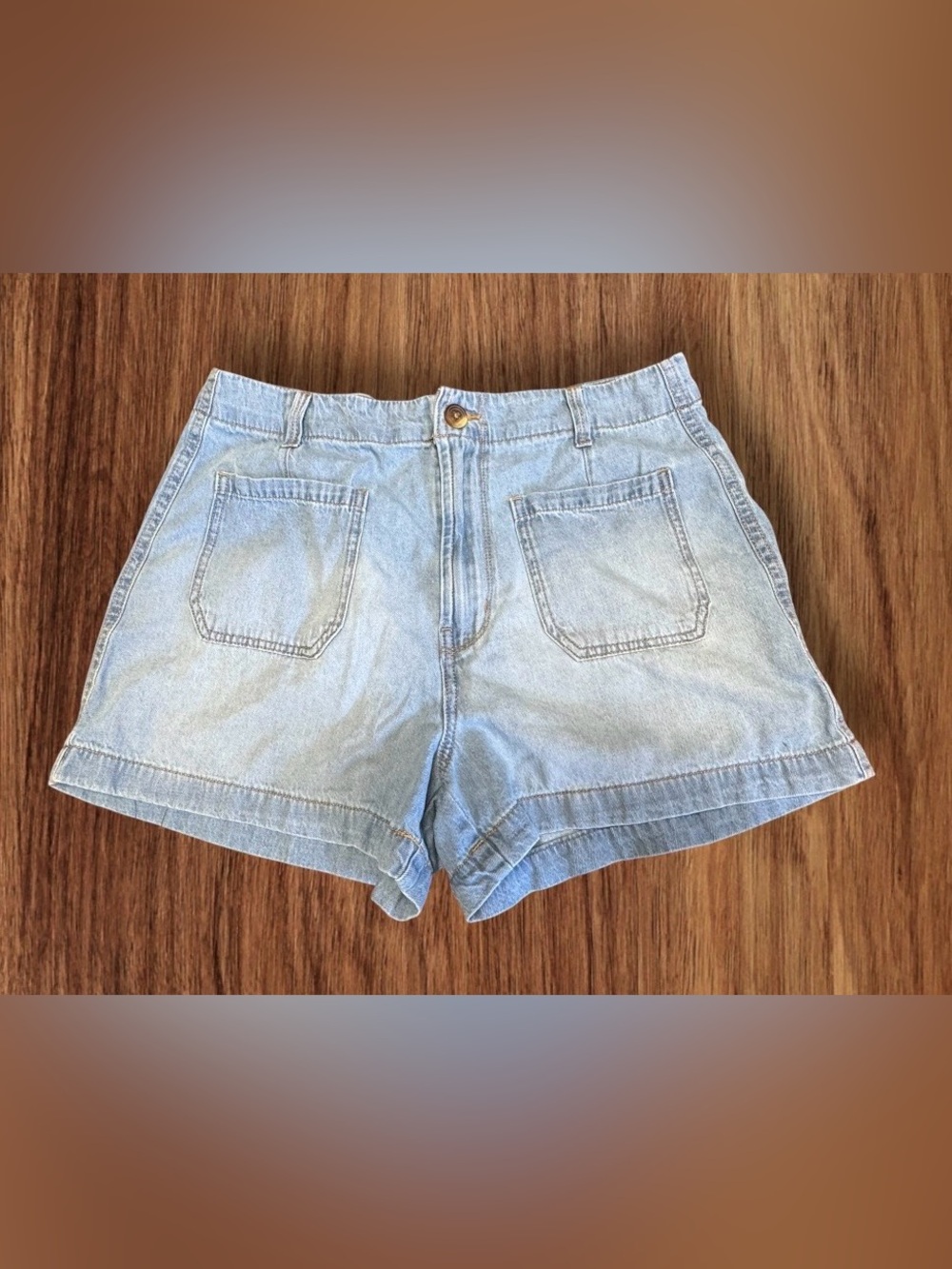 Rachel Roy Light Blue Denim High-Waist Women’s Shorts SZ L